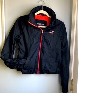 Navy Hollister Hoodie windbreaker